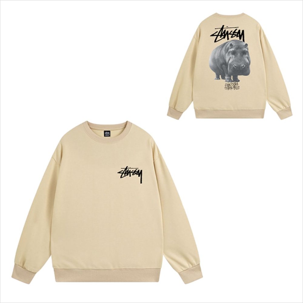 Stussy Sweatshirt Hippo Crew Sweat Apricot
